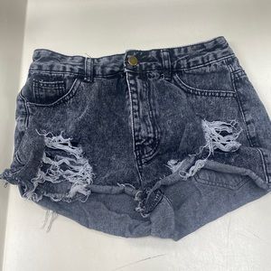 Black jean shorts worn a few times